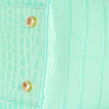 Chanel Large Shopping Tote Green Embossed Croc GHW