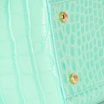 Chanel Large Shopping Tote Green Embossed Croc GHW