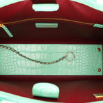 Chanel Large Shopping Tote Green Embossed Croc GHW