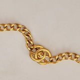 Chanel 1996 Double CC Turnlock Necklace 24K GP