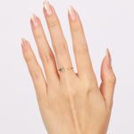 14K Yellow Gold Emerald and Diamond Wrap Ring, Size US 5.75