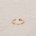 14K Yellow Gold Emerald and Diamond Wrap Ring, Size US 5.75