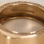 14K Yellow Gold Diamond Art Deco Trace Ring, Size US 6.75