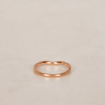14K Rose Gold Diamond Ridged Channel Ring, Size US 7