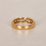 18K Yellow Gold Floating Diamond Cutout Band Ring, Size US 7.5