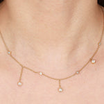 14K Yellow Gold and Diamond Constellation Necklace