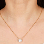 14K Yellow Gold and Lab Grown Diamond Pendant Necklace