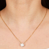 14K Yellow Gold and Lab Grown Diamond Pendant Necklace