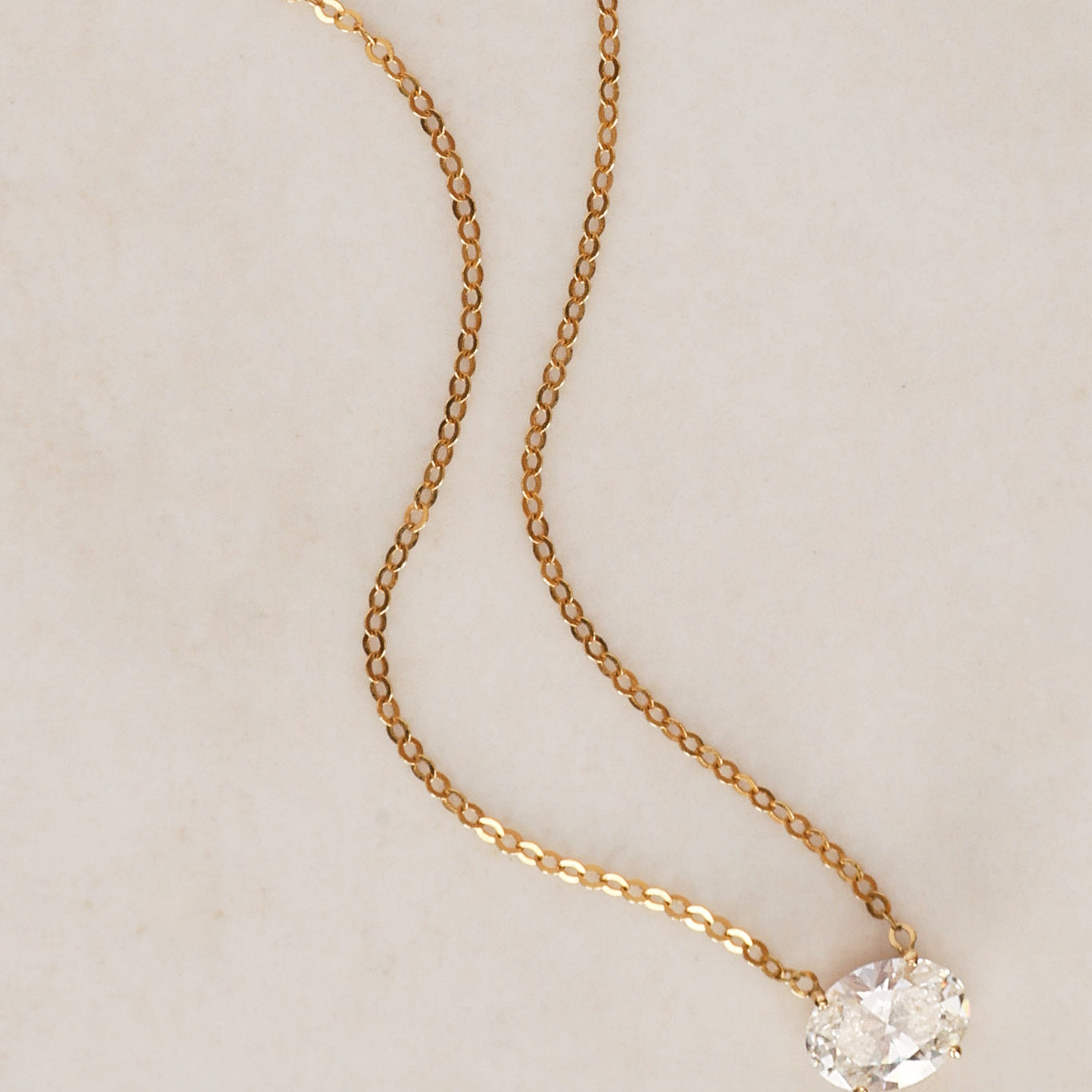14K Yellow Gold and Lab Grown Diamond Pendant Necklace
