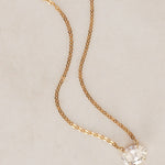 14K Yellow Gold and Lab Grown Diamond Pendant Necklace