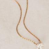 14K Yellow Gold and Lab Grown Diamond Pendant Necklace