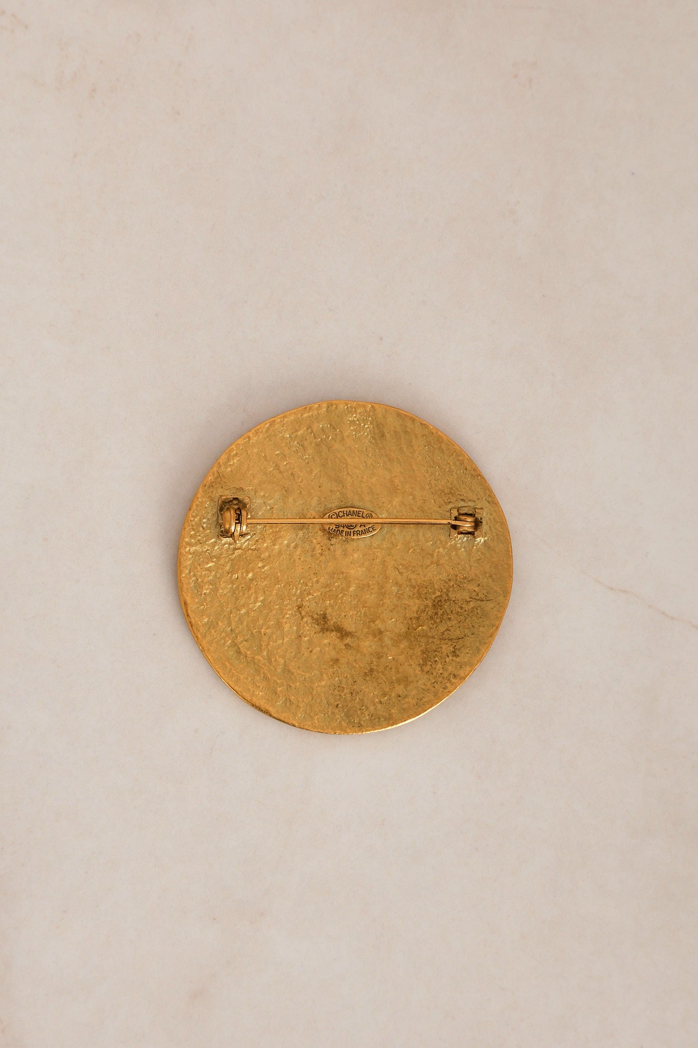 Chanel Gold Logo Brooch