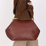 Coach Large Kisslock Frame Bag Brown