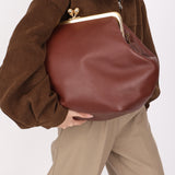 Coach Large Kisslock Frame Bag Brown