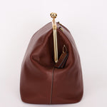 Coach Large Kisslock Frame Bag Brown