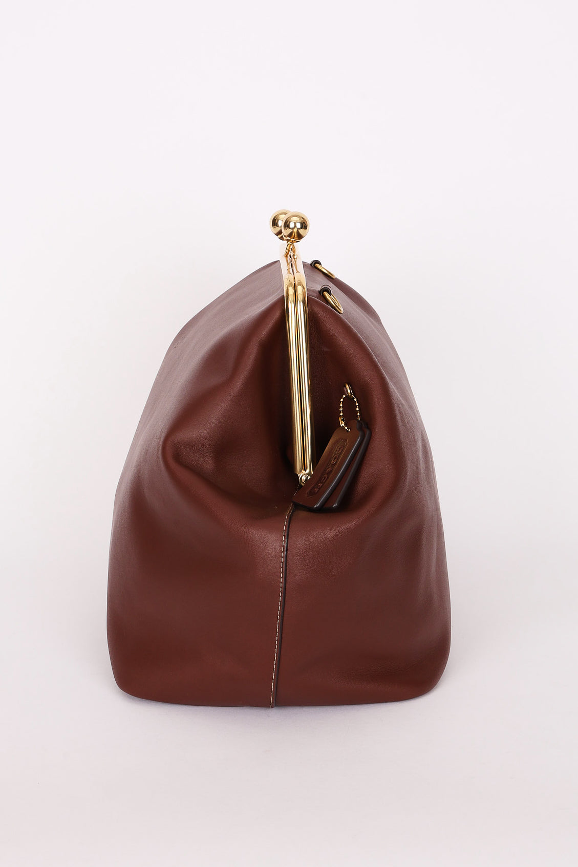 Coach Large Kisslock Frame Bag Brown