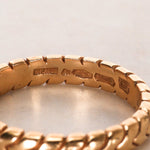 Bvlgari 18K Rose Gold Spiga Ring, Size US 4.25