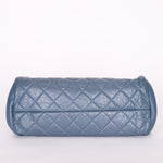 Chanel Crinkled Calfskin Blue Shoulder Bag