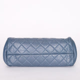 Chanel Crinkled Calfskin Blue Shoulder Bag