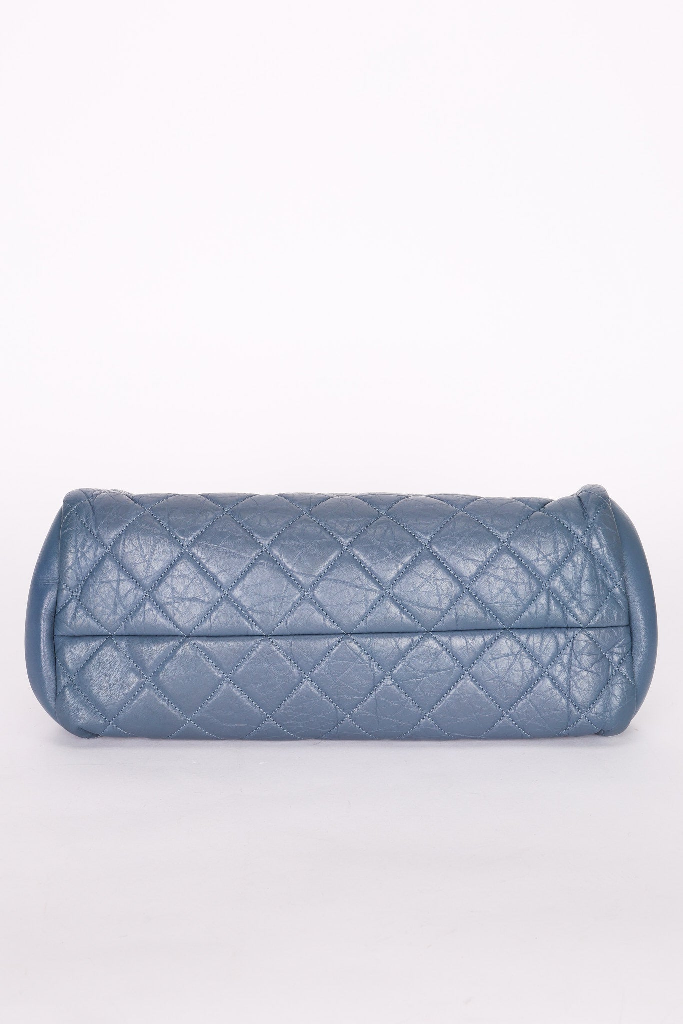 Chanel Crinkled Calfskin Blue Shoulder Bag