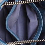 Chanel Crinkled Calfskin Blue Shoulder Bag