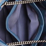 Chanel Crinkled Calfskin Blue Shoulder Bag