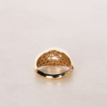 14K Yellow Gold and Pear Lab-Grown Diamond Pinky Ring, Size US 4.25