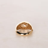 14K Yellow Gold and Pear Lab-Grown Diamond Pinky Ring, Size US 4.25