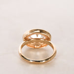 14K Yellow Gold and Oval Lab-Grown Diamond Ridge Pinky Ring, Size US 4.5