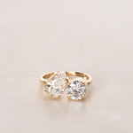 14K Yellow Gold and Lab-Grown Diamond Duo Ring, Size US 4