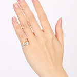 14K Yellow Gold and Lab-Grown Diamond Duo Ring, Size US 4