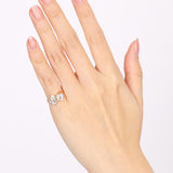 14K Yellow Gold and Lab-Grown Diamond Duo Ring, Size US 4