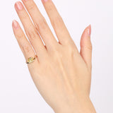 14K Yellow Gold and Lab-Grown Yellow Oval Diamond Curve Pinky Ring, Size US 4