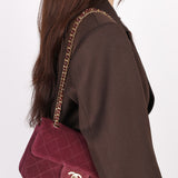 Chanel Mini Rectangular Purple Suede GHW