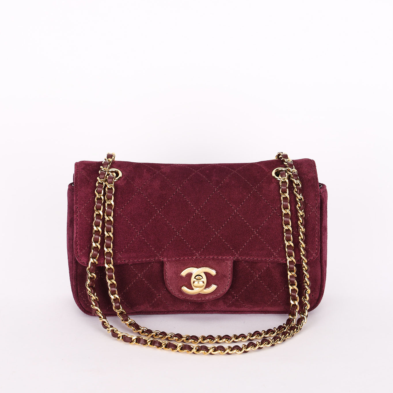 Chanel Mini Rectangular Purple Suede GHW