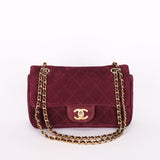 Chanel Mini Rectangular Purple Suede GHW
