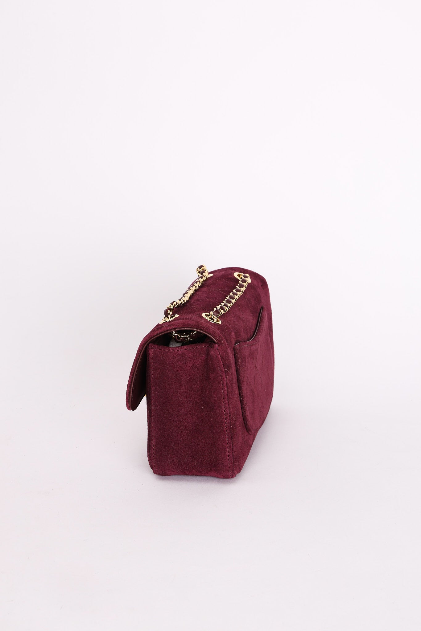 Chanel Mini Rectangular Purple Suede GHW