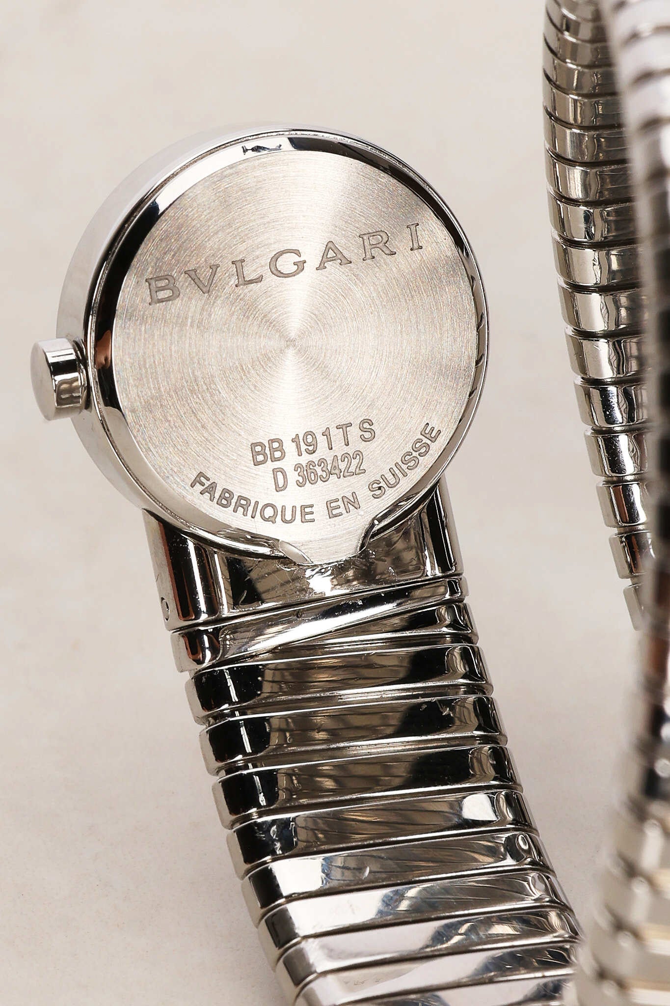 Bvlgari Tubogas Serpenti Stainless Steel Watch 18mm