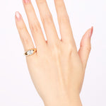 14K Yellow Gold Lab-Grown Oval Diamond Retro Ring, Size US 4.25