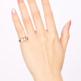 14K Yellow Gold Lab-Grown Oval Diamond Retro Ring, Size US 4.25