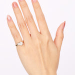 14K Yellow Gold Lab-Grown Offset Pear Diamond, Size US 4