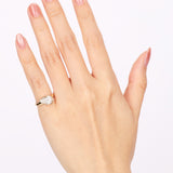 14K Yellow Gold Lab-Grown Offset Pear Diamond, Size US 4