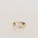 14K Yellow Gold Lab-Grown Offset Pear Diamond, Size US 4