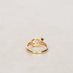 14K Yellow Gold Lab-Grown Offset Pear Diamond, Size US 4
