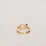 14K Yellow Gold Lab-Grown Offset Pear Diamond, Size US 4