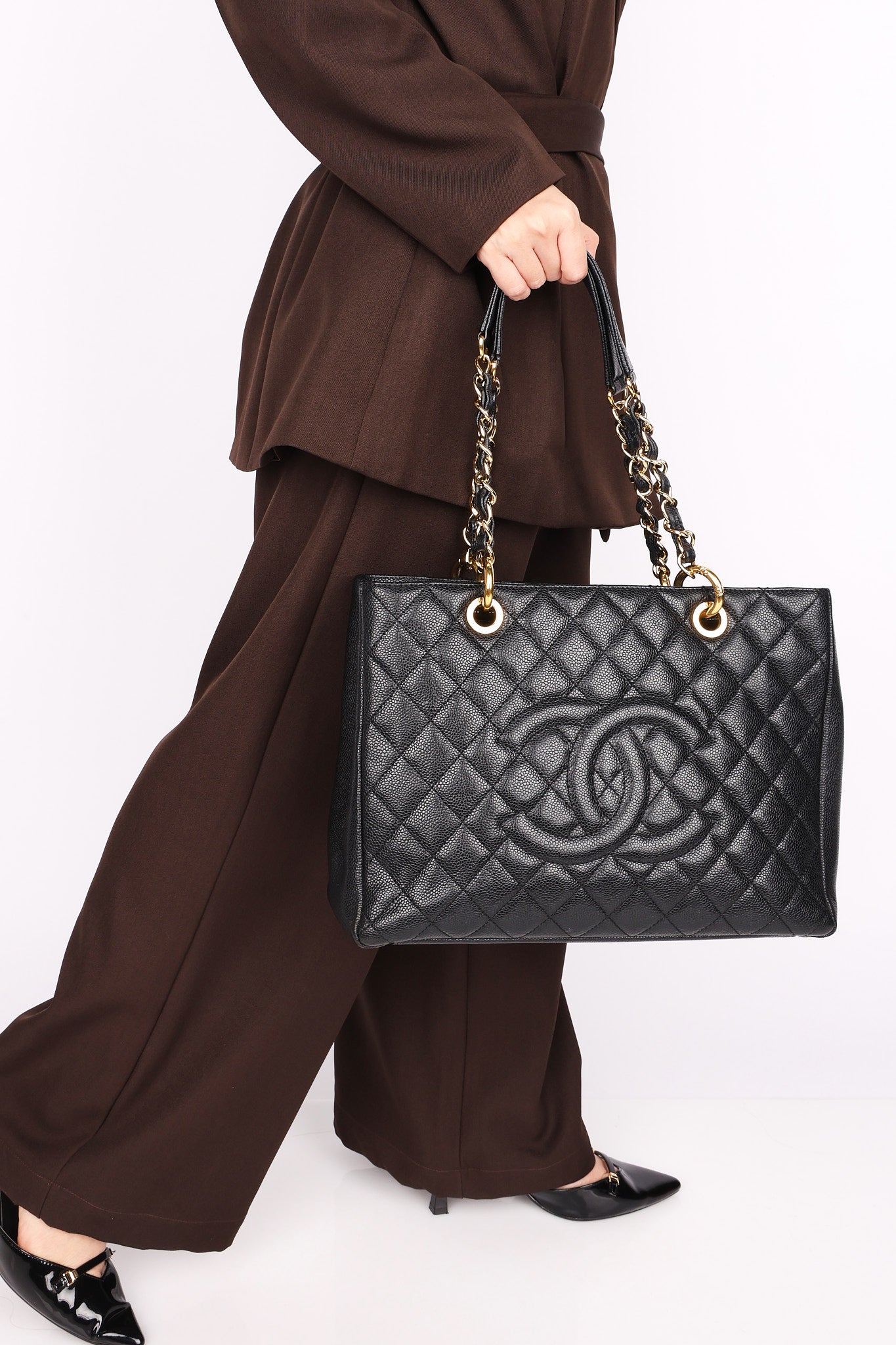 Chanel Timeless Grand Shopping Tote Black Caviar GHW