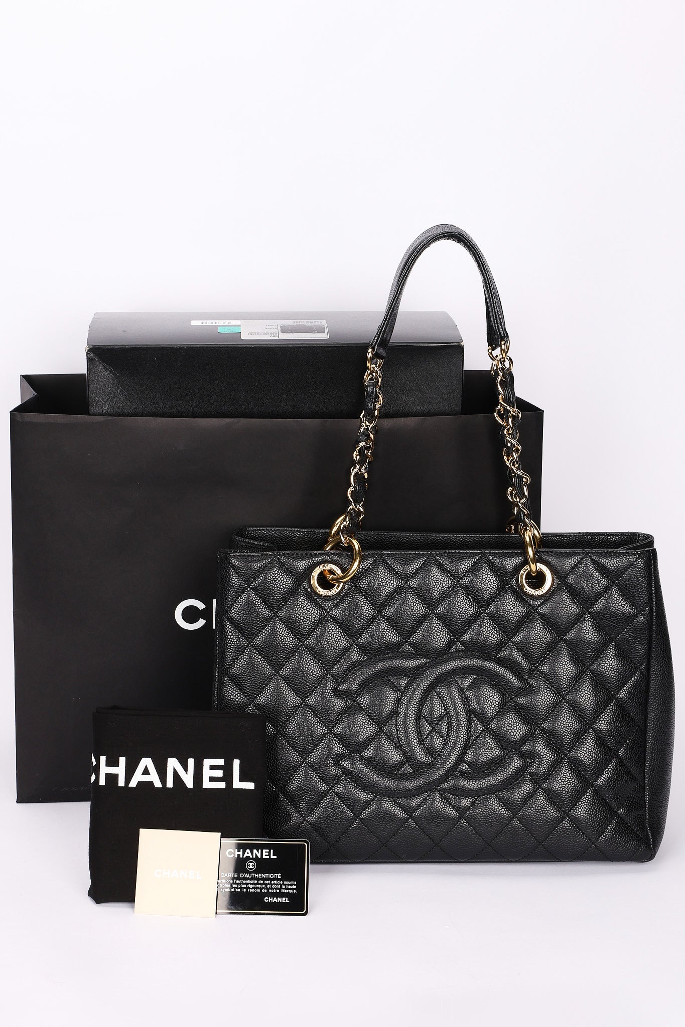 Chanel Timeless Grand Shopping Tote Black Caviar GHW