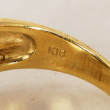 18K Yellow Gold Citrine and Diamond Ring, Size US 7.25