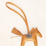 HERMES Rodeo PM Touch Bag Charm, Agneau Milo Lizard, Sesame, W Stamp, Rodeo PM
