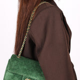 Chanel Green Suede Souplissimo Bag